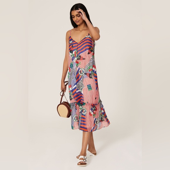 Lauren Ralph Lauren Dresses & Skirts - LAUREN RALPH LAUREN GEORGETTE NAUTICAL MAXI DRESS SIZE 16